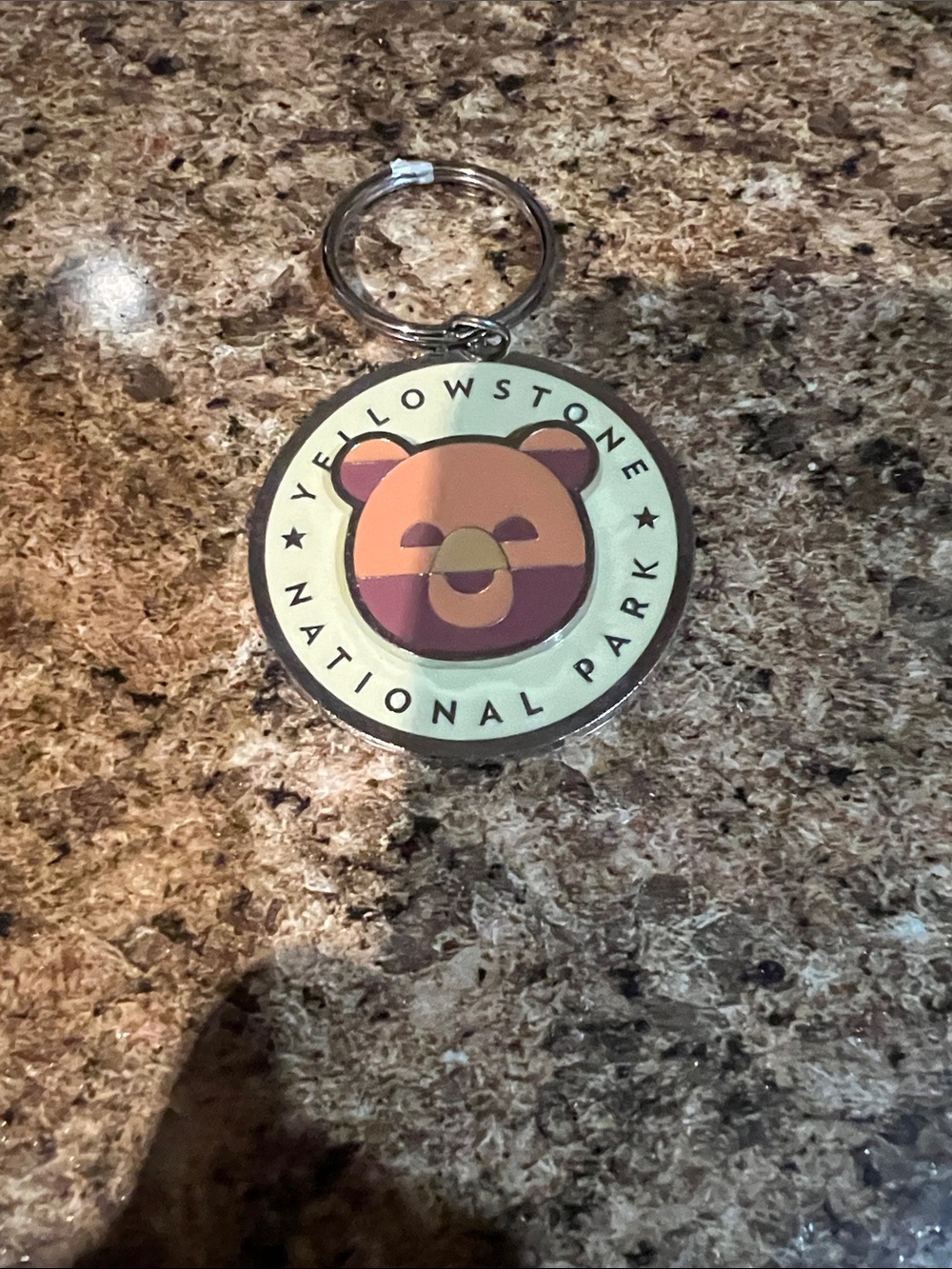 Bear Keychain - Cream and Brown